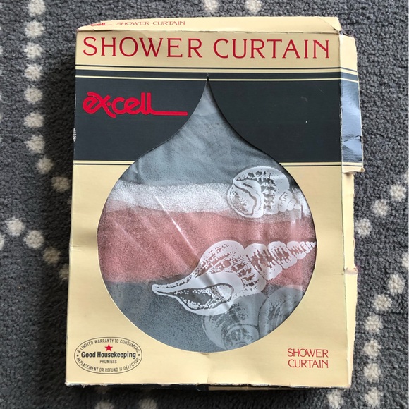 (Ex-cel) Vintage Seashell Shower Curtain - NEW IN BOX! - Picture 1 of 4